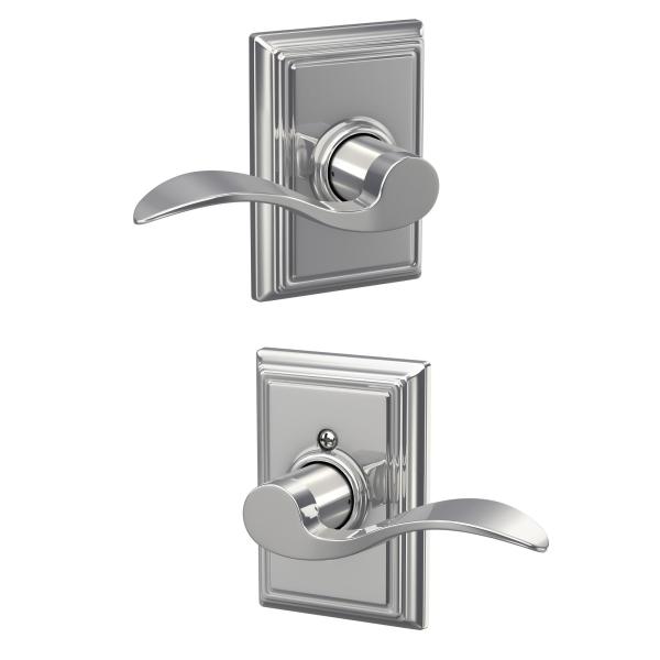Schlage Lock Company アディソントリム アクセントホールとクローゼットレバー付き...