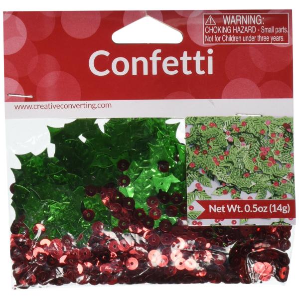 Holly and Berries Christmas Confetti 1/60ml Bag