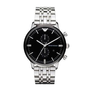 EMPORIO ARMANI エンポリオ・アルマーニ クラシカルでドレッシーな縦眼クロノ・ウオッチ AR0389【並行輸入品】