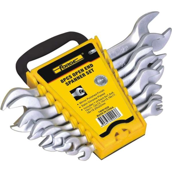 FORGE 8-Piece Open End Spanner Set Metric, Profess...