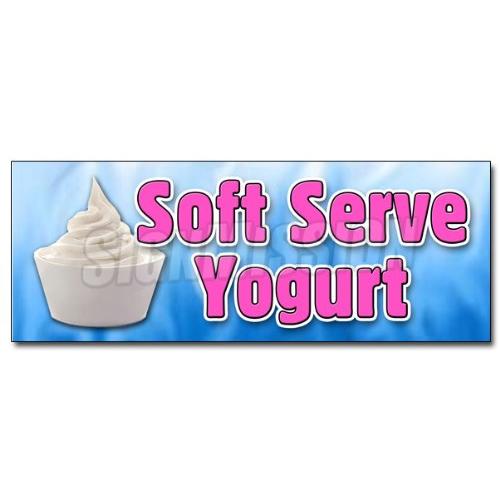 24 SOFT SERVE YOGURT DECAL sticker healthy homemad...