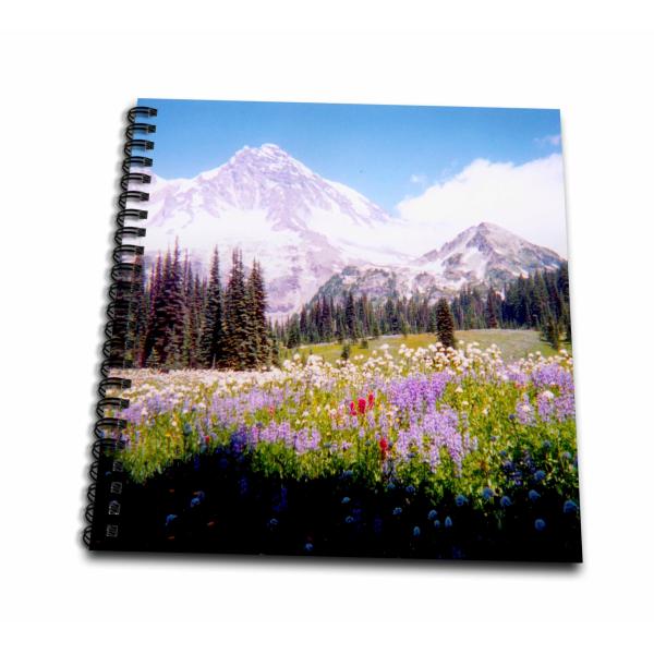 Sandy Mertens Washington State - Mount Rainier表示の花...