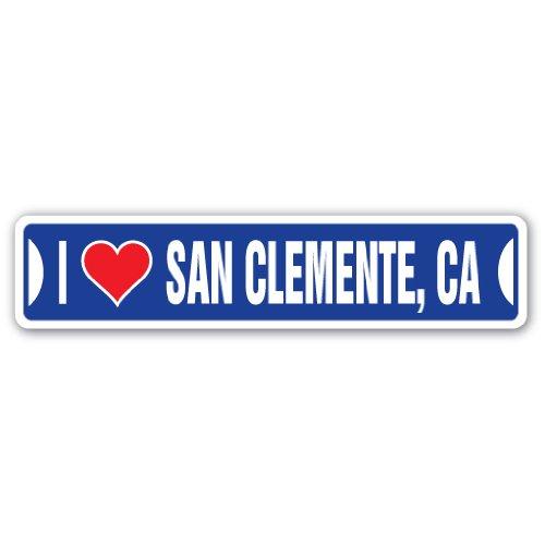I Love SAN Clemente, California Street Sign ca Cit...