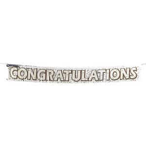 Beistle 50889 Metallic Congratulations Fringe Bann...