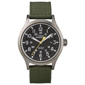 [タイメックス]TIMEX [タイメックス]TIMEX エクスペディション スカウトメタル ブラックダイアル カーキストラップ T49961 メンズ 【正規輸入品】 T49961 【正規