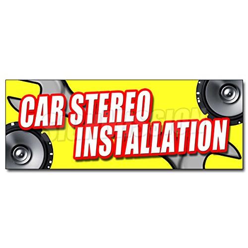 24" CAR Stereo Installation Decal Sticker Sales Se...
