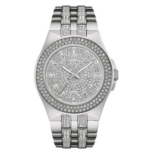 Bulova メンズ 96B235 スワロフスキークリスタルステンレススチール腕時計