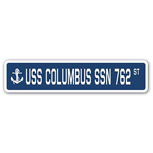 USS Columbus SSN 762 Street Sign us Navy Ship Vete...