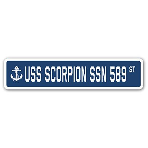 USS Scorpion SSN 589 Street Sign us Navy Ship Vete...