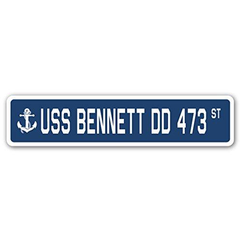 USS Bennett DD 473 Street Sign us Navy Ship Vetera...