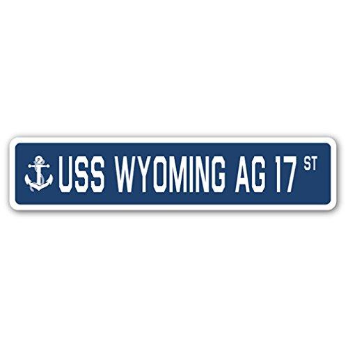 USS Wyoming AG 17 Street Sign us Navy Ship Veteran...