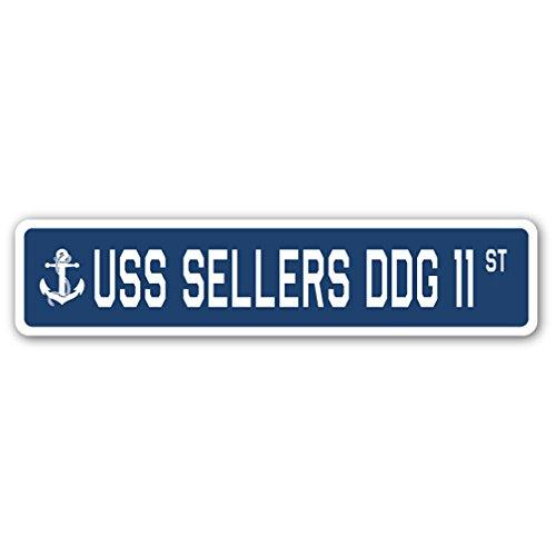USS Sellers DDG 11 Street Sign us Navy Ship Vetera...