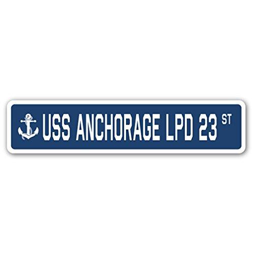 USS Anchorage LPD 23 Street Sign us Navy Ship Vete...