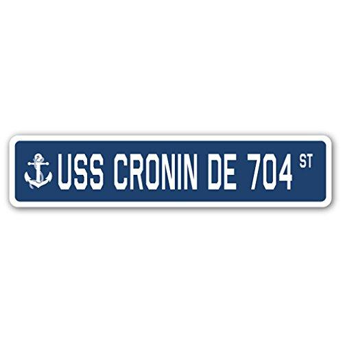 USS Cronin DE 704 Street Sign us Navy Ship Veteran...