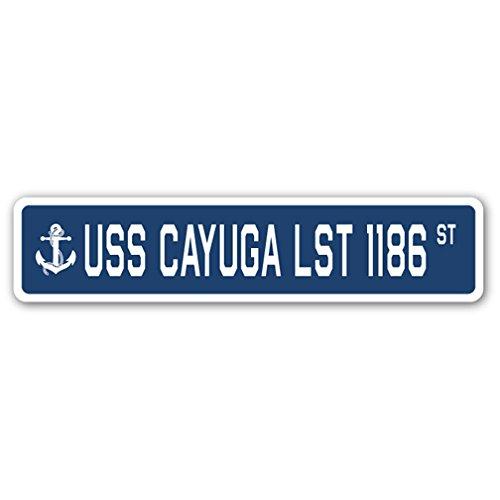 USS Cayuga LST 1186 Street Sign us Navy Ship Veter...