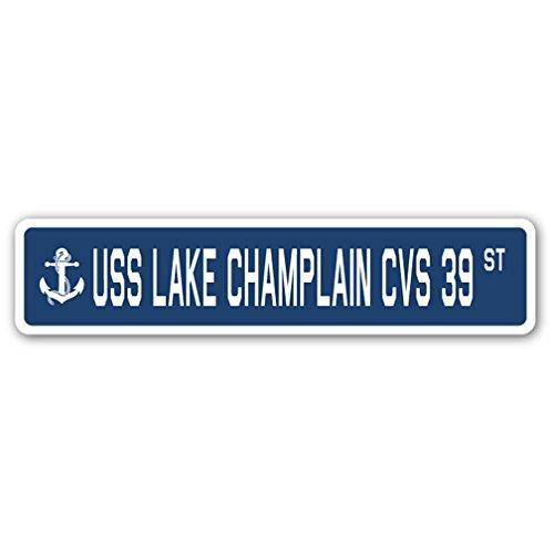 USS Lake Champlain CVS 39 Street Sign us Navy Ship...
