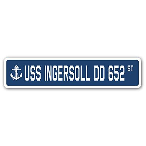 USS Ingersoll DD 652 Street Sign us Navy Ship Vete...