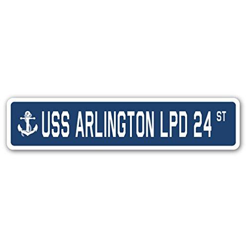 USS Arlington LPD 24 Street Sign us Navy Ship Vete...
