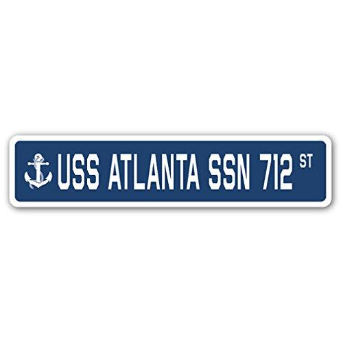 USS Atlanta SSN 712 Street Sign us Navy Ship Veter...