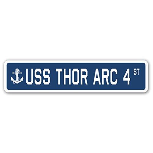 USS Thor ARC 4 Street Sign us Navy Ship Veteran Sa...