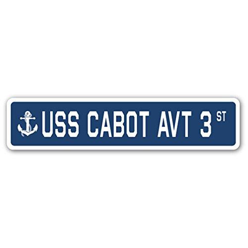 USS Cabot AVT 3 Street Sign us Navy Ship Veteran S...