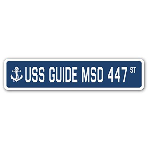 USS Guide MSO 447 Street Sign us Navy Ship Veteran...