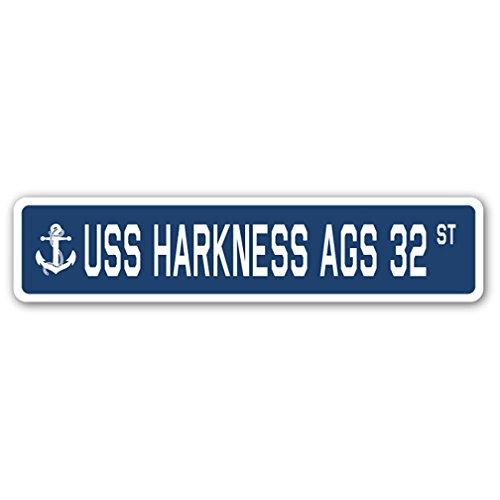 USS Harkness AGS 32 Street Sign us Navy Ship Veter...