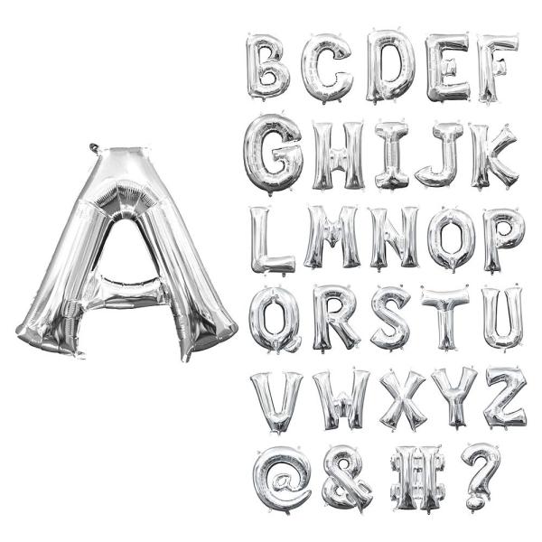 Anagram Mini Shape 16 Inch Letter Balloon - P Silv...