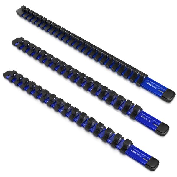 Olsa Tools 3 Pcs Kit Aluminum Sockets Organizer 1/...