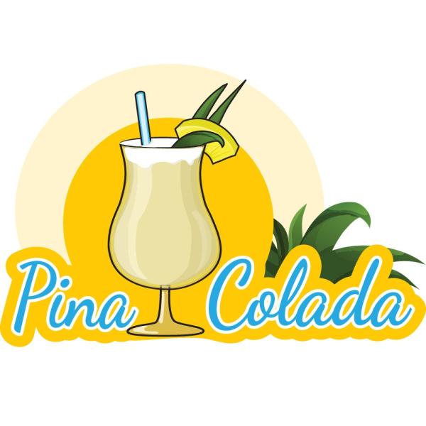 PINA Colada 24" Concession Decal Sign cart Trailer...