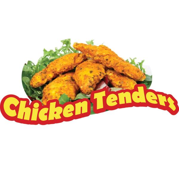 Chicken TENDERS ＆ Fries 24" Concession Decal Sign ...