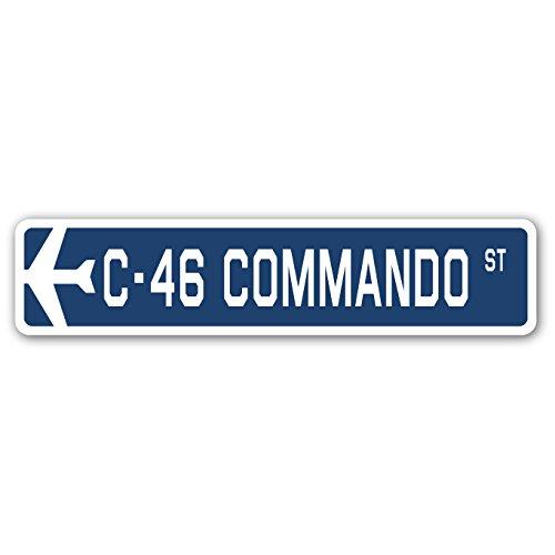 C-46 Commando Street Sign Air Force Aircraft Milit...