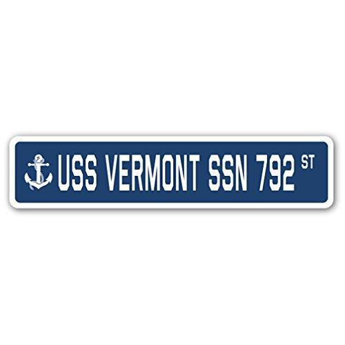 USS Vermont SSN 792 Street Sign us Navy Ship Veter...