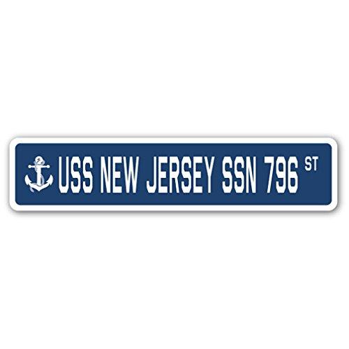 USS New Jersey SSN 796 Street Sign us Navy Ship Ve...