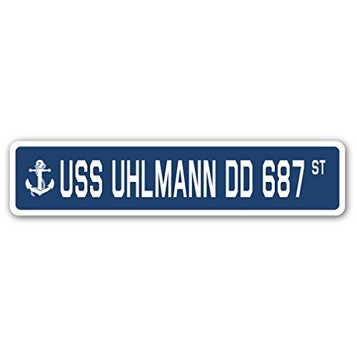 USS UHLMANN DD 687 Street Sign us Navy Ship Vetera...