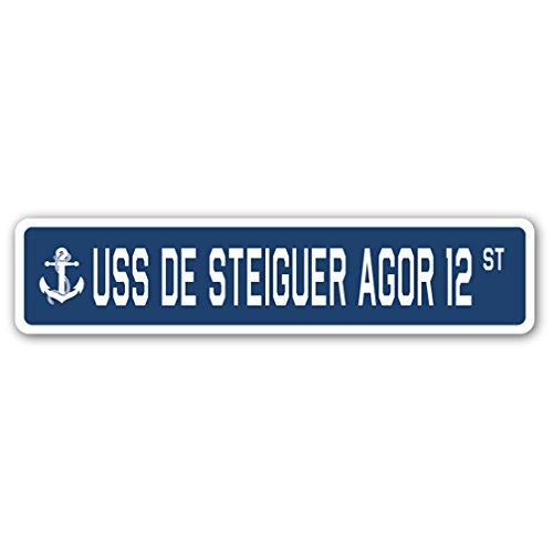 USS DE STEIGUER AGOR 12 Street Sign us Navy Ship V...