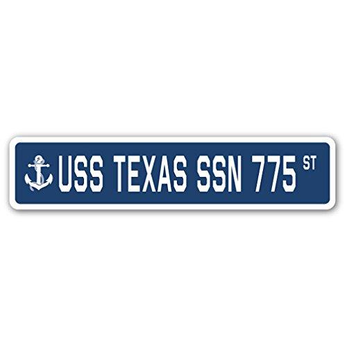 USS Texas SSN 775 Street Sign us Navy Ship Veteran...