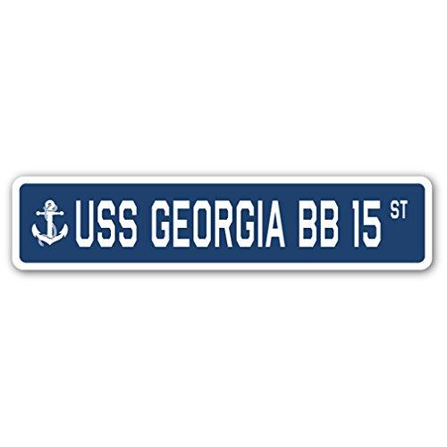 USS Georgia BB 15 Street Sign us Navy Ship Veteran...