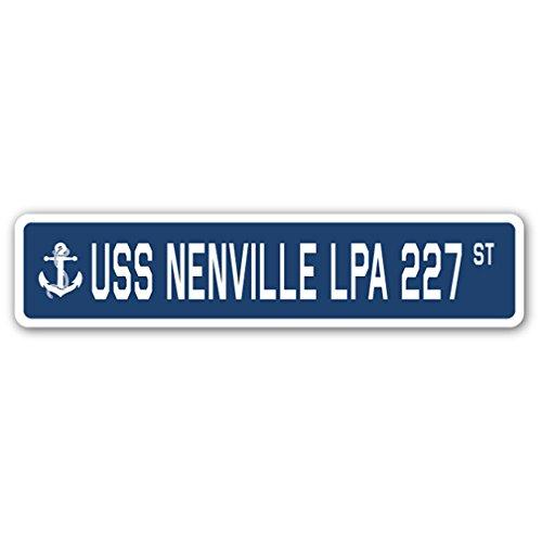 USS NENVILLE LPA 227 Street Sign us Navy Ship Vete...