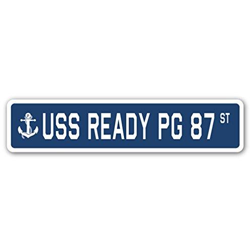 USS Ready PG 87 Street Sign us Navy Ship Veteran S...
