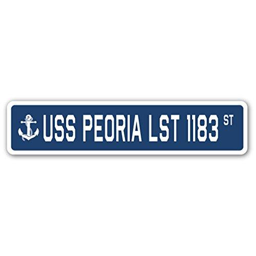 USS Peoria LST 1183 Street Sign us Navy Ship Veter...