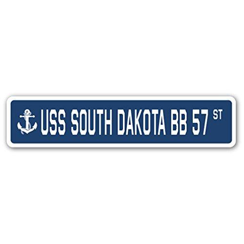 USS South Dakota BB 57 Street Sign us Navy Ship Ve...