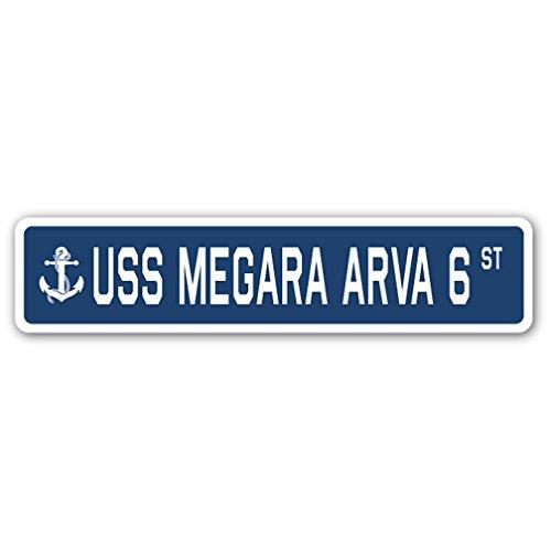 USS MEGARA ARVA 6 Street Sign us Navy Ship Veteran...