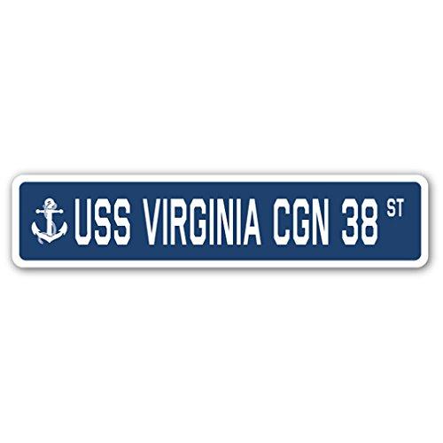USS Virginia CGN 38 Street Sign us Navy Ship Veter...