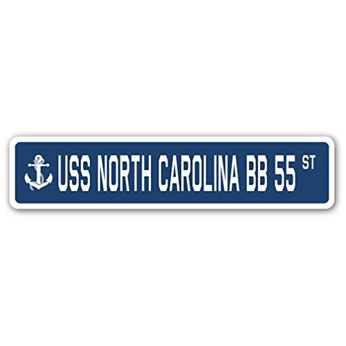 USS North Carolina BB 55 Street Sign us Navy Ship ...