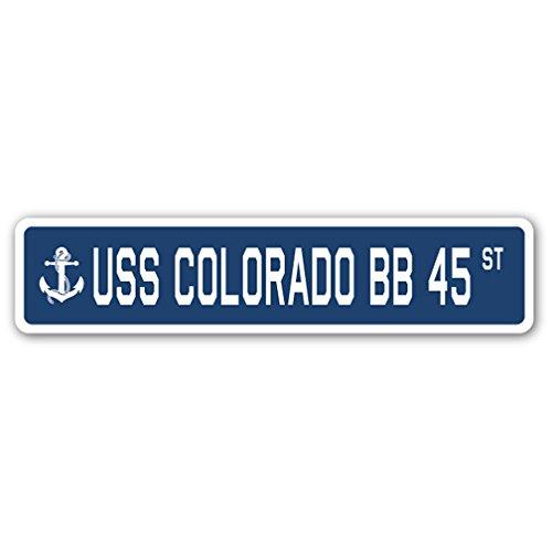 USS Colorado BB 45 Street Sign us Navy Ship Vetera...