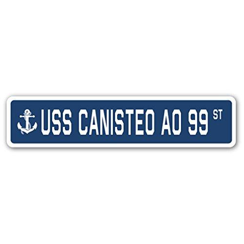 USS CANISTEO AO 99 Street Sign us Navy Ship Vetera...