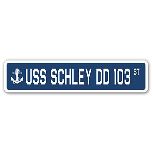 USS Schley DD 103 Street Sign us Navy Ship Veteran...