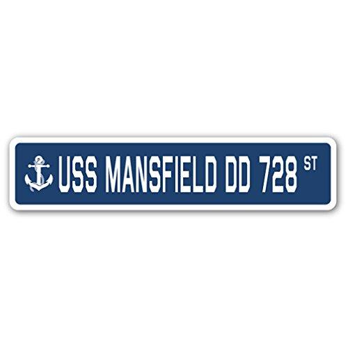USS Mansfield DD 728 Street Sign us Navy Ship Vete...
