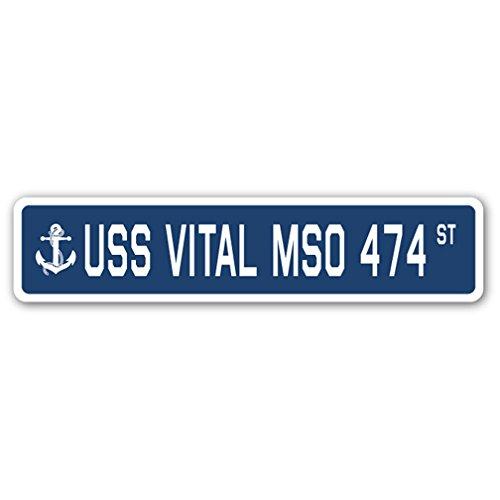 USS Vital MSO 474 Street Sign us Navy Ship Veteran...